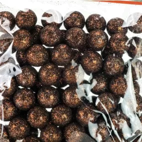   Polisztirol golyó csillámos csoki színű 1,5 cm 10 db/csomag