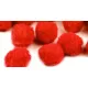 Kasmír Dekoratív Golyók– Piros – 3 cm – 5 Darab