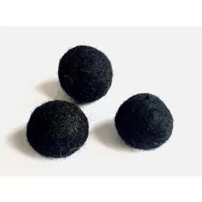 Dekoratív kasmírgolyók – fekete – 3 cm – 5 darab