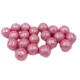 Csillámos polisztirol golyó rózsaszín 1,4 cm10 db/csomag