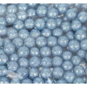   Világoskék csillámos polisztirol golyó 1,4 cm 10db/csomag