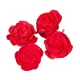 Ming boglárka piros virág 2 cm – dekoratív boglárka virágkötészethez és kézzel készített alkotásokhoz, 10 db/szett