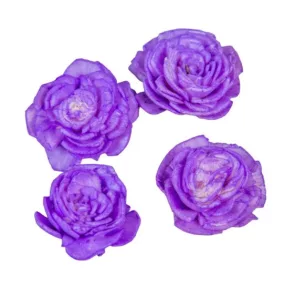   Ming művirág lila 2 cm – dekoratív boglárka elegáns és barkácsoláshoz, 10 db/szett