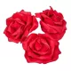 Piros polifoam rózsafej 8 cm – dekoratív művirág virágkötészethez, 3 db/csomag