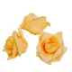 Sárga polihab rózsafej 7 cm – művirág dekorációhoz és kreatív hobbihoz, 3 db/csomag