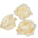 Fehér polihab rózsafej 6 cm – Elegáns művirág virágkompozíciókhoz, 3 db/csomag