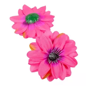   Rózsaszín szatén dáliafej 11 cm - művirág modern és kézzel készített dekorációhoz