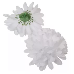   Fehér krizantémfej 13 cm – elegáns díszvirág lakberendezéshez és barkácsoláshoz