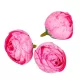 Rózsaszín selyem boglárkafej 3 cm – finom művirág kézzel készítéshez, 3 db/szett
