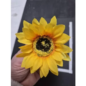   Selyem napraforgófej 9 cm – Dekoratív művirág vidám kompozíciókhoz