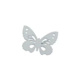   Fehér fa pillangó 4 cm 3 db/csomag– finom dekoráció nőies alkotásokhoz és barkács projektekhez