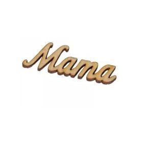   Természetes fa dekoráció "MAMA" 5 cm - érzelmes kiegészítő kézzel készített ajándékokhoz