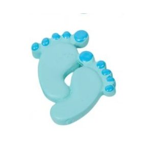   Öntapadós babalábnyom kék 3,2 cm – polimer anyagból készült dekoráció