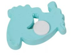 Öntapadós babalábnyom kék 3,2 cm – polimer anyagból készült dekoráció