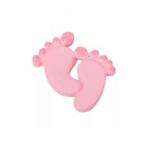   Rózsaszín öntapadós babalábnyom 3,2 cm – Finom dekoráció kézzel készített alkotásokhoz