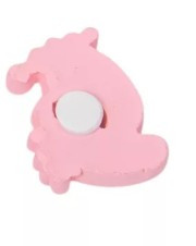 Rózsaszín öntapadós babalábnyom 3,2 cm – Finom dekoráció kézzel készített alkotásokhoz