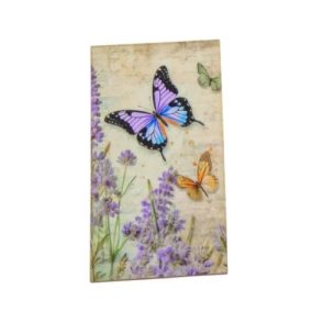 Dekoratív kartonkép levendula mintával 9,5 cm