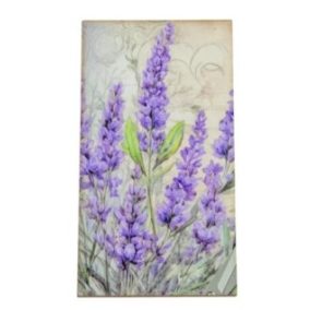 Dekoratív kartonkép levendula mintával 9,5 cm