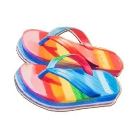 Dekoratív figura – Színes strandpapucs (6 cm)