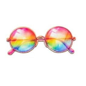 Színes napszemüveg (6 cm) - Dekoratív figura