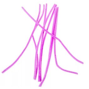   Lila zsenília plüss drót – 5 db-os készlet, 30 cm, hobbi, kézműves és dekorációs célokra