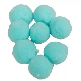    587 Puha, világoskék kasmír díszgolyók – 10 db-os készlet, 2 cm, hobbihoz és dekorációhoz
