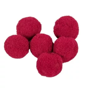   Puha díszgolyók kasmír bordó színben – 10 db-os készlet, 2 cm, elegáns és ünnepi dekoráció
