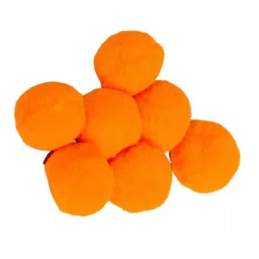   Narancssárga Kasmír puha díszgolyók – 10 db-os készlet, 2 cm, vidám és kreatív dekoráció