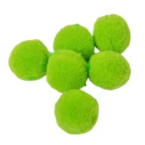   Olajzöld kasmír puha díszgolyók – 10 db-os készlet, 2 cm, rusztikus és bohém dekoráció