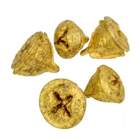 Dekoratív eukaliptusz gombok, arany – 1,5–2,5 cm, 8 db
