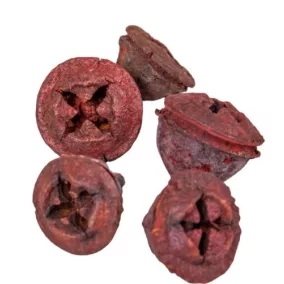 Dekoratív eukaliptuszgombok, bordó – 1,5–2,5 cm, 8 db