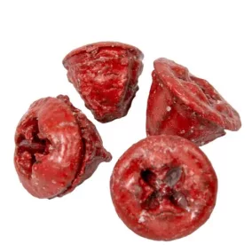   Dekoratív eukaliptuszgombok, világospiros – 1,5–2,5 cm, 8 db