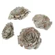 Szárított cédrusrózsa, Vintage zöld – 3–5 cm, 4 db/csomag