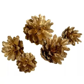 Szárított toboz – Arany (4–5 cm, 3 db/csomag)