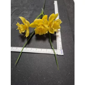   Dekoratív művirág Nárcisz sárga szín 20cm - virágkötészethez