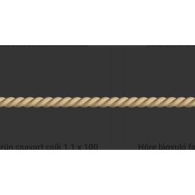   Hőre lágyuló fa  sűrűn csavart csík 1,1 x 100 cm - rugalmas dekoráció bútorokhoz és prémium barkács projektekhez