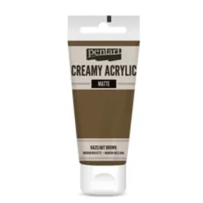   Krémes akrilfesték matt 60 ml mogyoróbarna - ideális textúrákhoz, domborművekhez és kontrollált 3D effektekhez