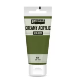   Krémes akrilfesték selyemfényű 60 ml olíva - elegáns textúrákhoz és kontrollált 3D domborművekhez