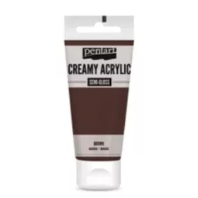   Krémes akrilfesték selyemfényű 60 ml barna - texturált felületekhez és precíz 3D részletekhez