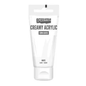   Krémes akrilfesték selyemfényű 60 ml fehér - elegáns felületekhez és 3D részletekhez