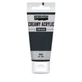   Krémes akrilfesték selyemfényű 60 ml fekete - az erős hangsúlyokhoz és 3D domborművekhez