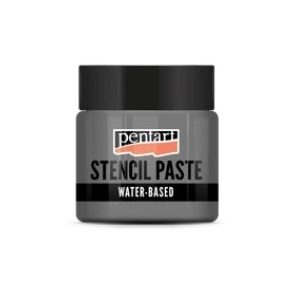   Stencilező paszta metál 50 ml fekete gyémánt - vízbázisú, dombornyomott és fényes hatásokhoz