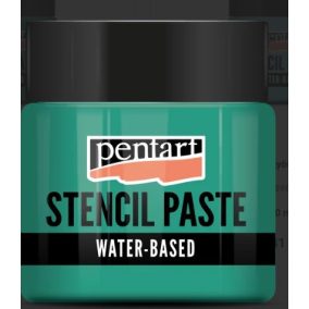   Stencilező paszta gyöngyház 50 ml türkiz - vízbázisú, elegáns 3D dekorációkhoz