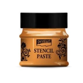   Stencilező paszta metál 50 ml bronz - vízbázisú, 3D effektekhez és Vintage-Lux metál dekorációhoz