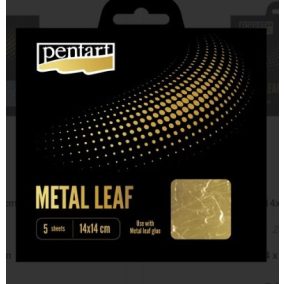   Füstfólia arany 14x14 cm 5 lap/csom - valódi arany hatású dekorációhoz, kézműveskedéshez és kézzel készített tárgyakhoz