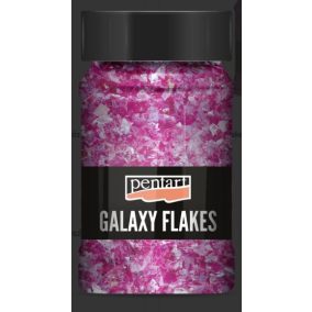   Galaxy Flakes 15 g Vénusz magenta - díszpelyhek irizáló, holografikus hatással, prémium kiegészítőkhöz és látványos felületekhez