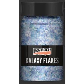   Galaxy Flakes 15 g Uránusz kék -irizáló, holografikus kék dekorpelyhek látványos effektekhez és prémium kiegészítőkhöz