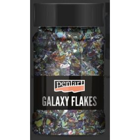   Galaxy Flakes 15 g Szaturnusz zöld - irizáló zöld, holografikus díszítőpelyhek látványos effektekhez és modern kiegészítőkhöz