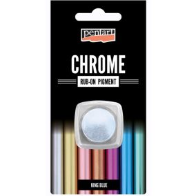   Rub-on pigment színes krómozott hatású 0,5 g királykék - tükrös metálhatású, prémium dekorációhoz