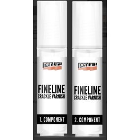   Finomvonalas repesztőlakk szett 20 ml - Régi porcelán hatás, elegáns mikrorepedések vintage dekorációhoz